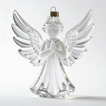 ガラス製の天使のクリスマスオーナメント ガラス製の天使のクリスマスオーナメントの写真