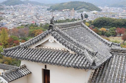 姫路城 眺望 姫路城 眺望 姫路城,眺望,城内の写真素材
