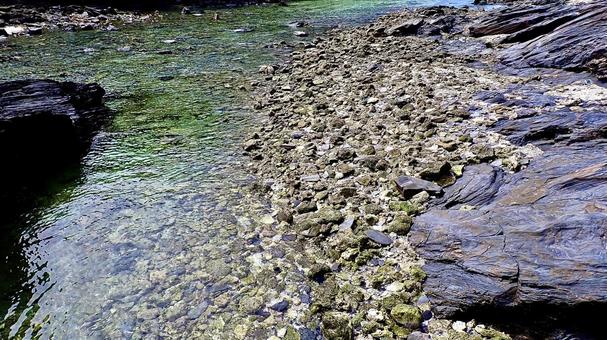 沖縄県慶良間諸島嘉比島の海岸の拡大写真 沖縄県慶良間諸島嘉比島の海岸の拡大写真 嘉比島,海,岩の写真素材