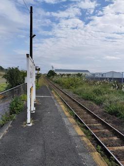 西大山駅 西大山駅 西大山駅,駅,線路の写真素材