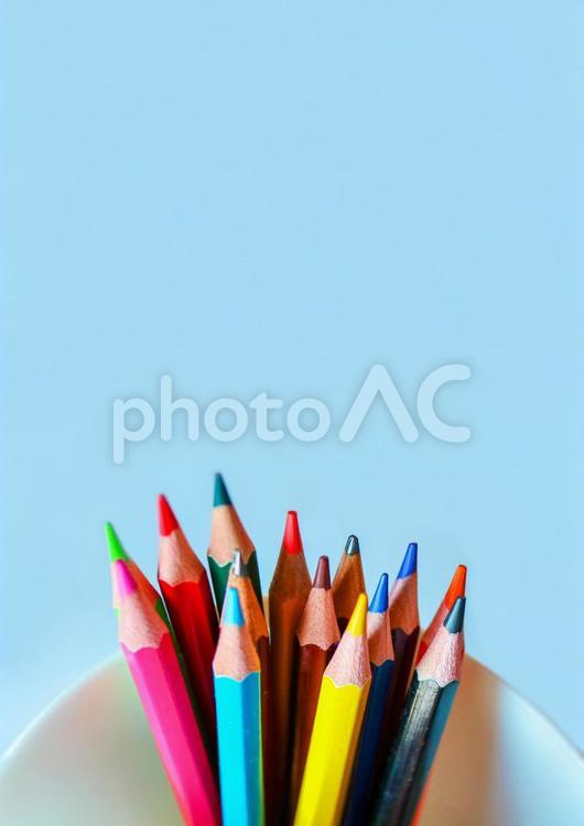 色鉛筆　多様性　0067R カラフル,色鉛筆,キッズの写真素材