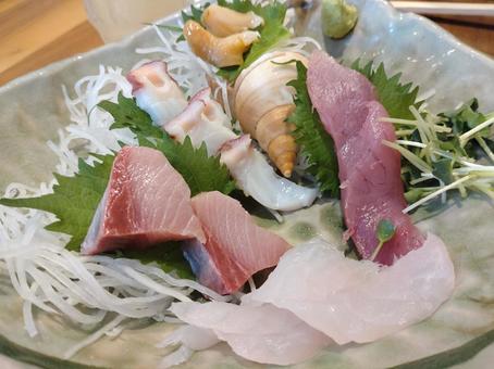 刺身 刺身 魚,ランチ,おいしいの写真素材