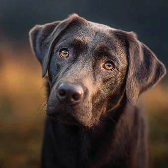 優しい表情のラブラドール犬 優しい表情のラブラドール犬の写真