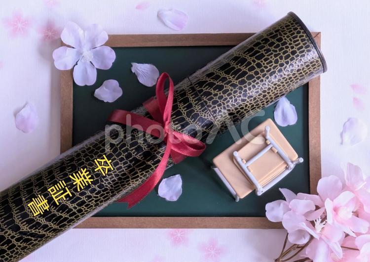 卒業素材   卒業証書 卒業証書,卒業,卒業式の写真素材