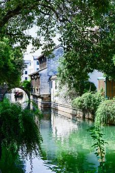 Photo, suzhou, pingjiang road, yangtze river (in china), 