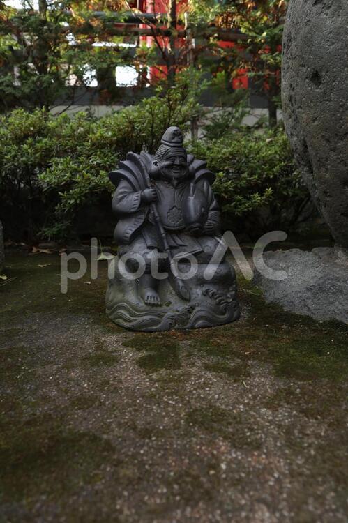 大田区　久が原西部八幡神社　恵比寿天 エビス,パワースポット,八幡神社の写真素材