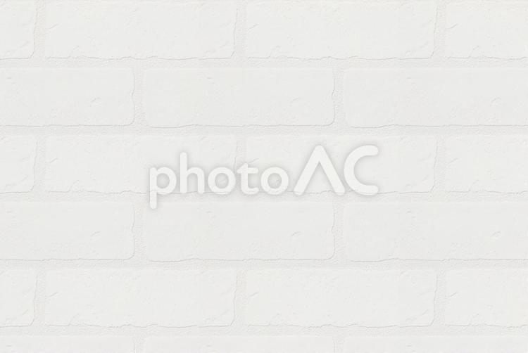 白いレンガの壁紙/パターン・テクスチャー/白系の背景画像 レンガ,ブリック,壁紙の写真素材