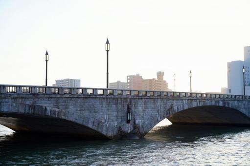 新潟市街地 新潟市,新潟県,信濃川の写真素材