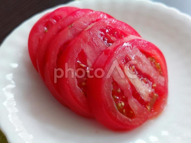 夏の日の冷やしトマト トマト,野菜,冷やしトマトの写真素材