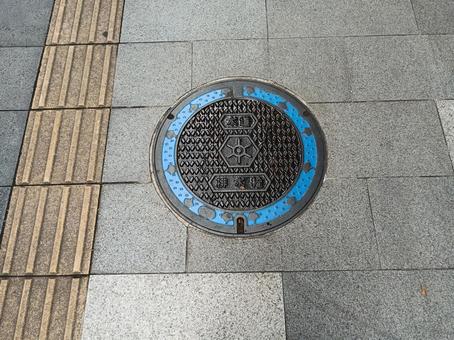 排水栓のマンホール 排水栓のマンホールの写真