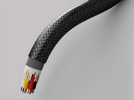 スピーカー用6芯メッシュケーブル スピーカー用6芯メッシュケーブルの写真