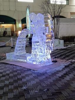 松本駅前 氷彫フェスティバル 松本駅前 氷彫フェスティバル 長野県,松本市,松本駅の写真素材