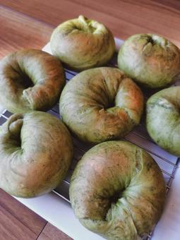 ベーグル抹茶 抹茶,ベーグル,抹茶ベーグルの写真素材