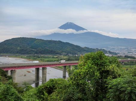 富士山と富士川 富士山,富士川,富士川saの写真素材