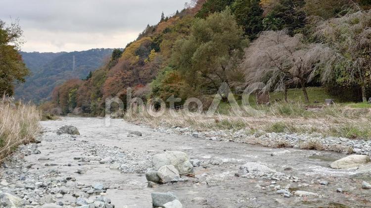 松田町寄の風景 田舎,松田町,川沿いの写真素材