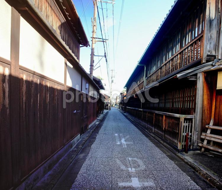 島原の街並み 島原,京都,街並みの写真素材