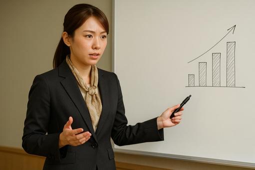 セミナーで話す講師の写真