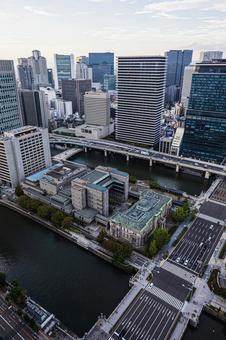 都市景観 都市景観 ステーションワン,淀屋橋,大阪の写真素材