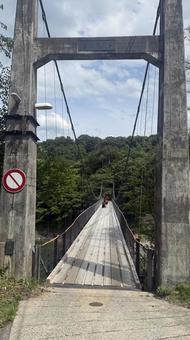 Photo, suspension bridge, bridge, niigata prefecture, 