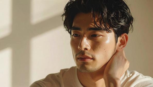 悩む男性 悩む男性の写真