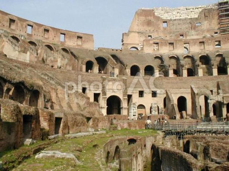 コロッセオ　遺跡　イタリア　古代ローマ ローマ時代,コロシアム,コロセウムの写真素材