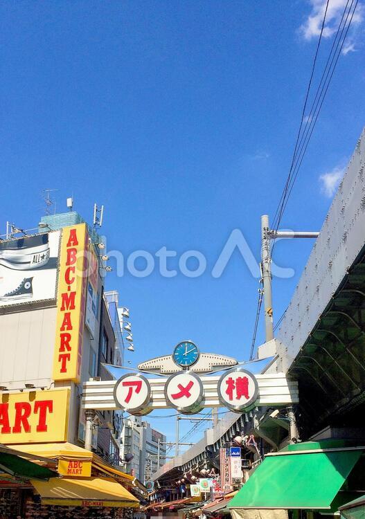 東京風景・アメ横 アメ横,アメヤ横丁,アメ横商店街連合会の写真素材