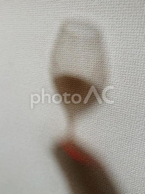ワイン　ワインの陰　アート ワイン,ワイングラス,陰の写真素材