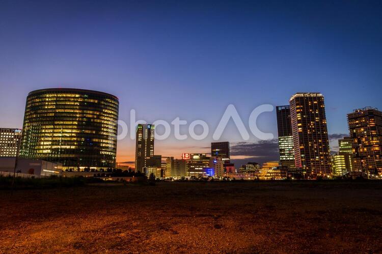 横浜の夜景 夜景,港,みなとみらいの写真素材