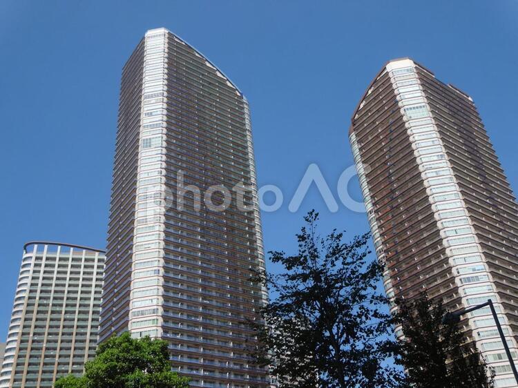 武蔵小杉のタワーマンション３S　あおり 武蔵小杉,タワーマンション,高層マンションの写真素材