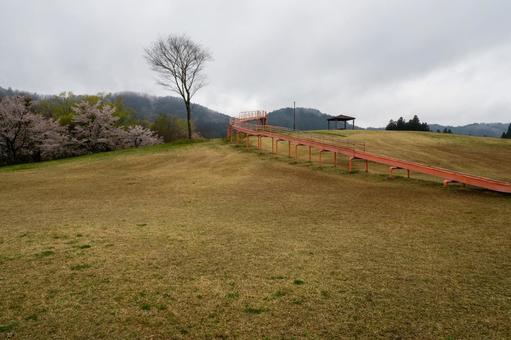 Photo, park, okura dam lakeside park, play equipment, 