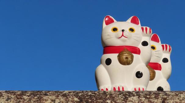 招き猫 招き猫 招き猫,縁起物,置物の写真素材