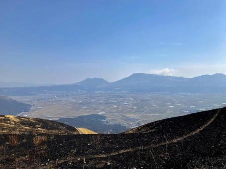大観峰 大観峰 阿蘇山,熊本,景色の写真素材