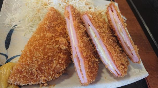 ハムカツ ハムカツ 食べ物,美味しい,ランチの写真素材