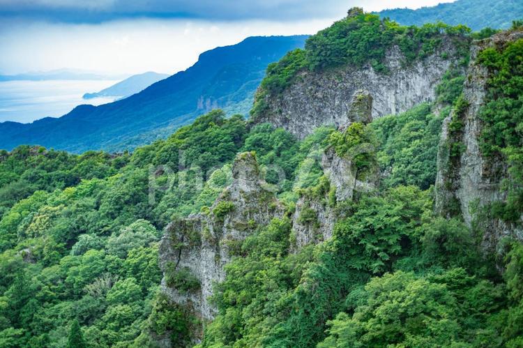 ［香川県小豆島町］寒霞渓｜夏 寒霞渓,小豆島,山の写真素材