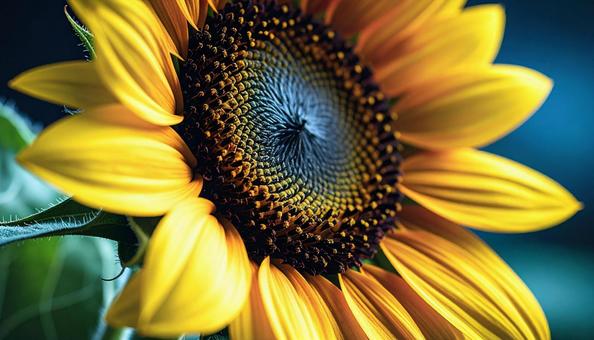 一輪のひまわりの花 一輪のひまわりの花の写真