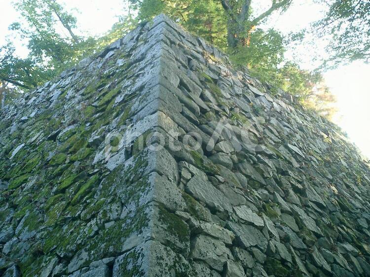 高取城の天守台石垣 高取城の写真素材