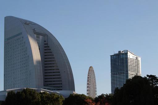 みなとみらいと青空 横浜市,みなとみらい,ホテルの写真素材