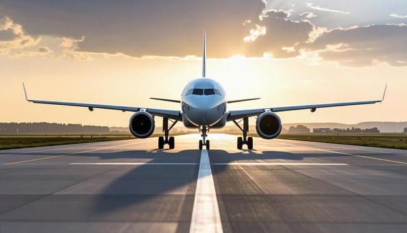 滑走路の飛行機 滑走路の飛行機の写真