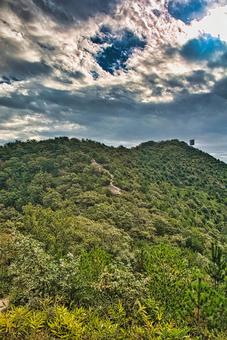 高御位山 播磨平野,山岳,平野の写真素材