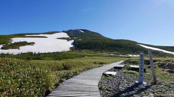 快晴の白山弥陀ヶ原 快晴の白山弥陀ヶ原 白山,弥陀ヶ原,御前峰の写真素材