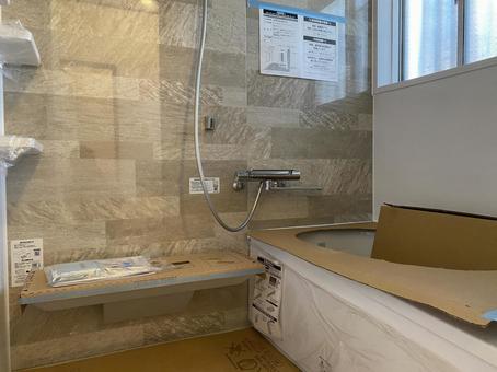 リフォーム中の浴室 ユニットバス,リフォーム,工事の写真素材