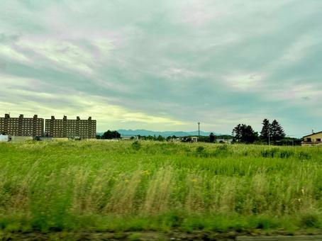 広大な野原の景色 広大な野原の景色 景色,晴天,絶景の写真素材