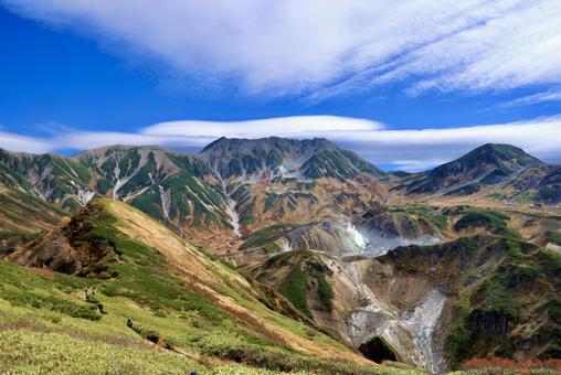 北アルプス大日岳紅葉登山の写真