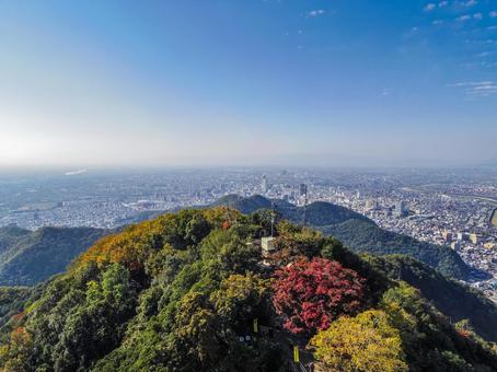 【岐阜県】岐阜市・岐阜城からの風景 岐阜城,天守閣,岐阜市の写真素材