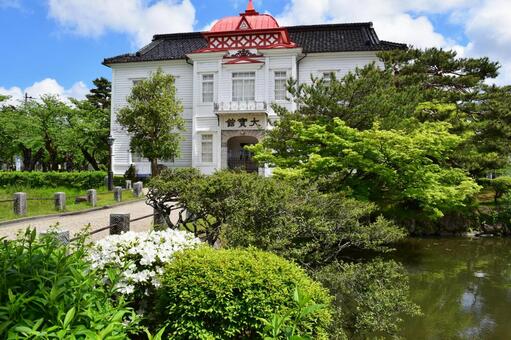 大宝館 郷土ゆかりの人物資料館 大宝館,大寶館,赤いドームの写真素材