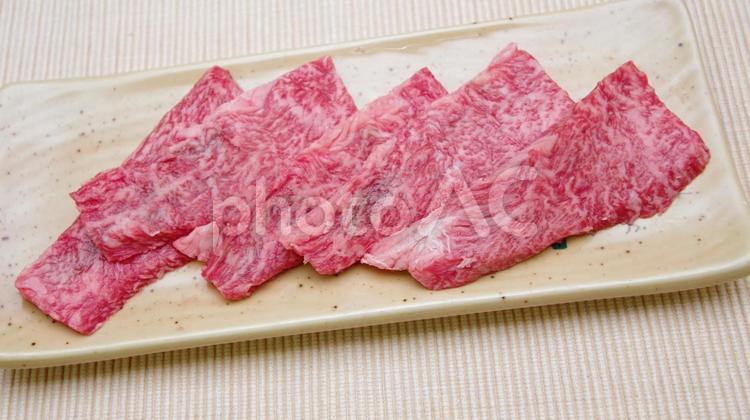 焼肉用の和牛スライス 和牛,牛肉,スライスの写真素材