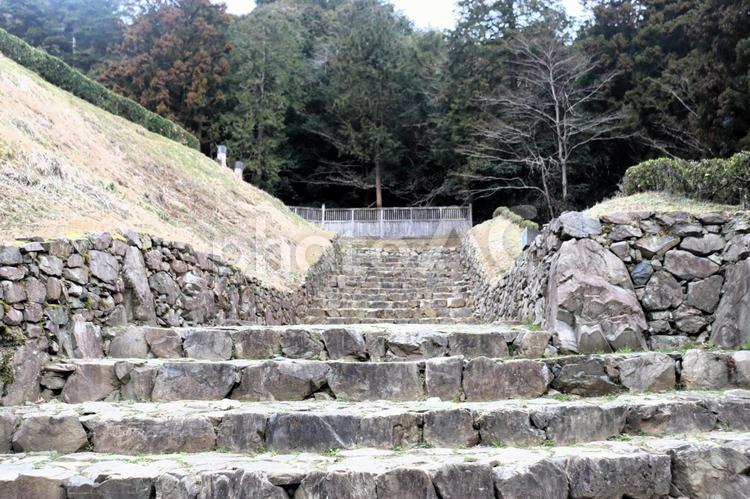 日本百名城・八王子城跡を散策する。 八王子城,東京,八王子の写真素材