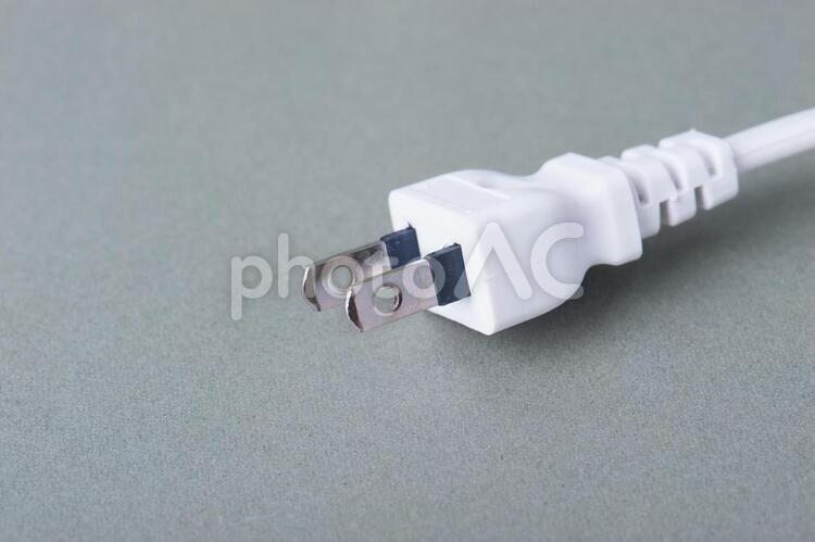 白いコンセント イメージ,エコ,エネルギーの写真素材