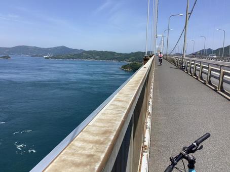しまなみサイクルロード しまなみサイクルロード しまなみ海道,レンタサイクル,自転車の写真素材