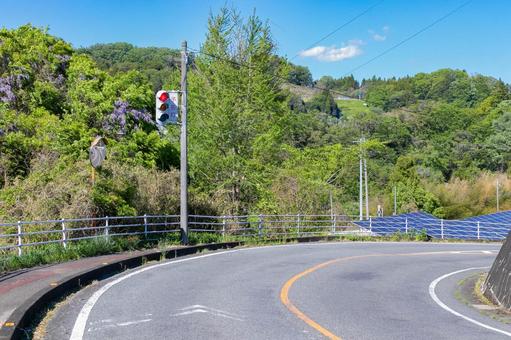 日本のどこかの道2 日本のどこかの道2 道路,車線,道の写真素材